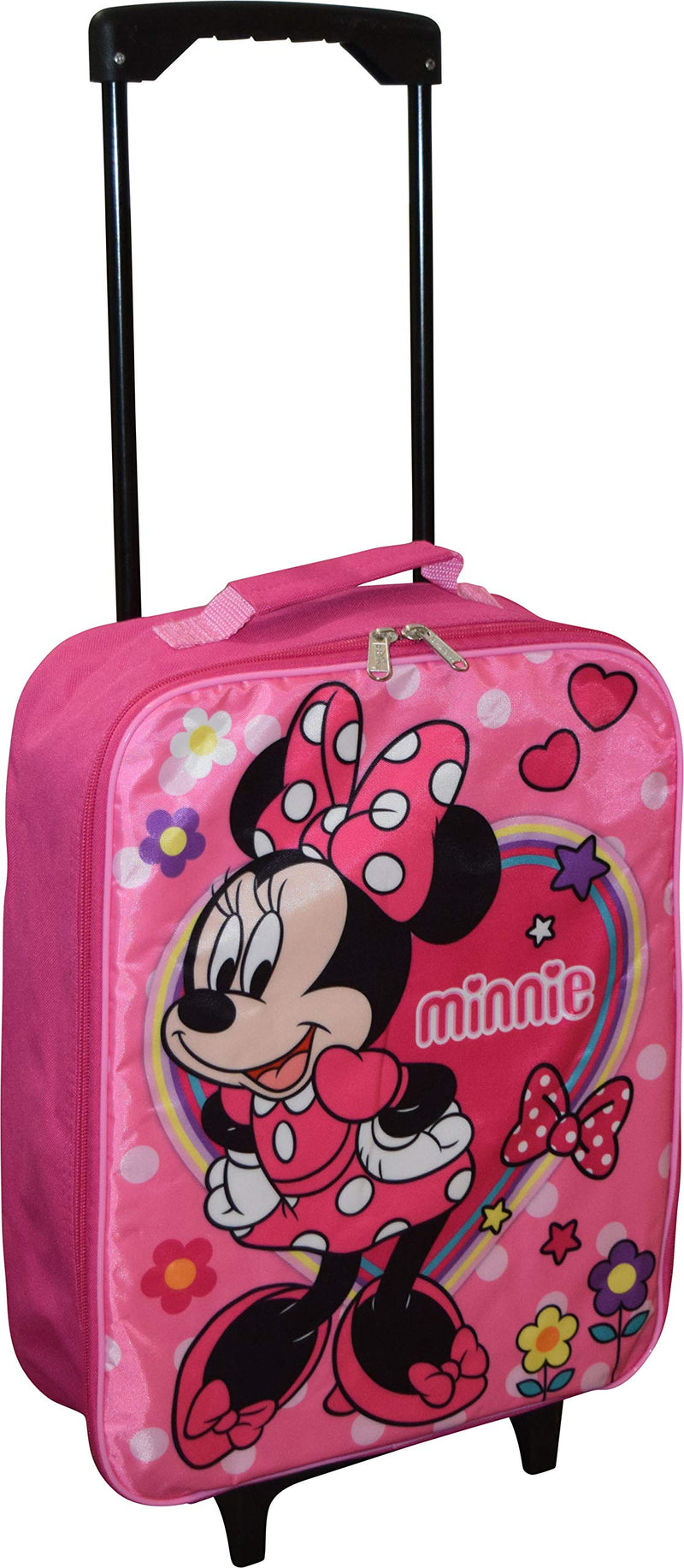 Junior Minnie Mouse 15" Collapsible Wheeled Pilot Case - Rolling Luggage - backpacks4less.com