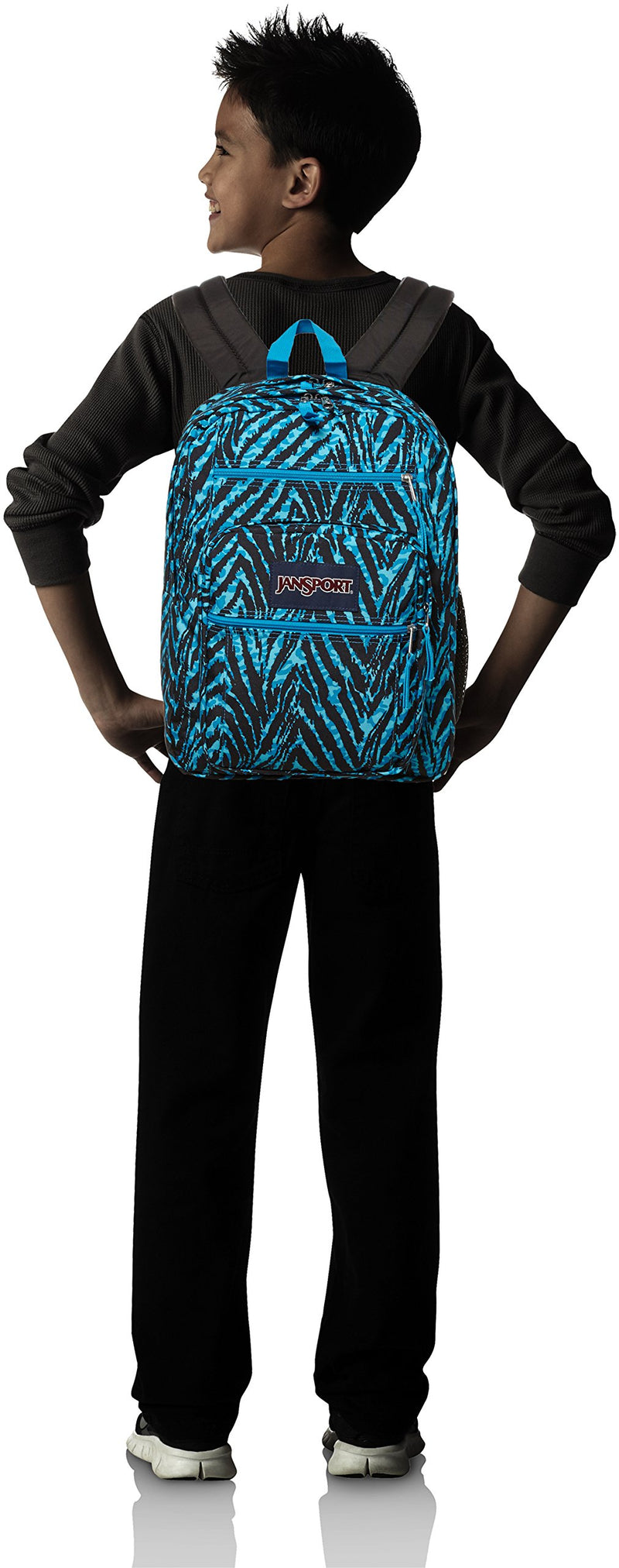 JanSport Big Student Classics Series Backpack - Mammoth Blue Wild At Heart - backpacks4less.com