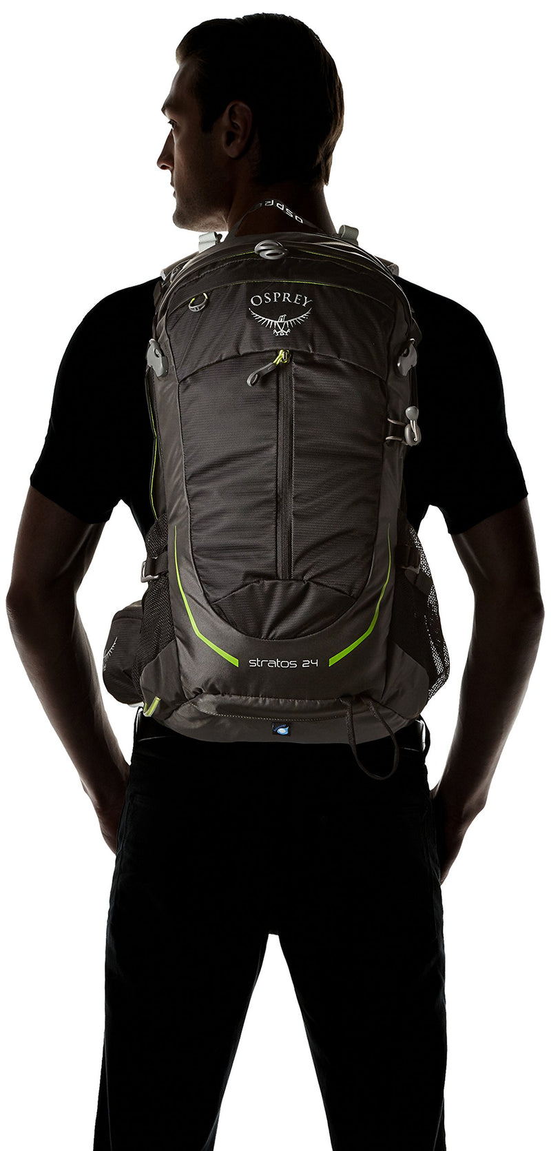 Osprey Packs Stratos 24 Hiking Backpack, Black, o/s, One Size - backpacks4less.com