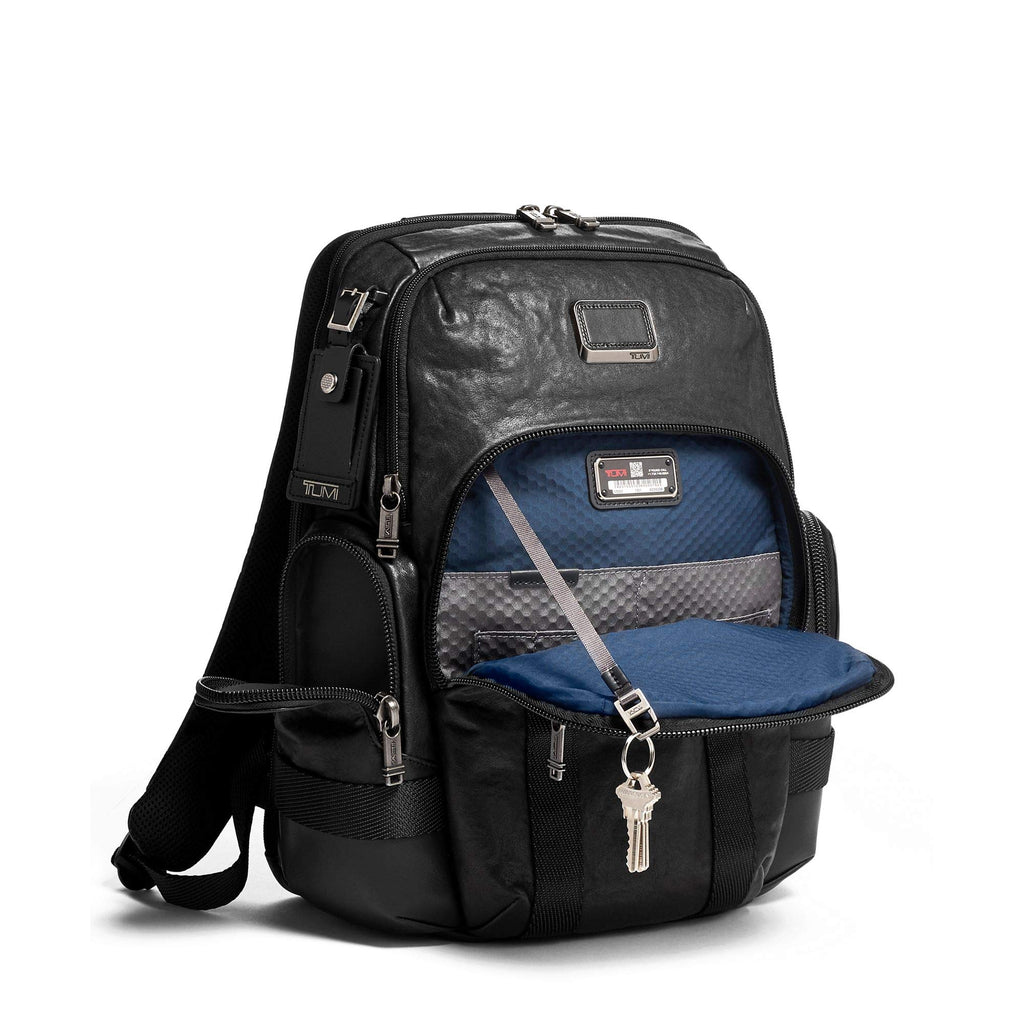TUMI - Alpha Bravo Nathan Leather Laptop Backpack - 15 Inch Computer Bag for Men and Women - Black TUMI - Alpha Bravo Nathan Leather Laptop Backpack - 15 Inch Computer Bag for Men and Women - Black