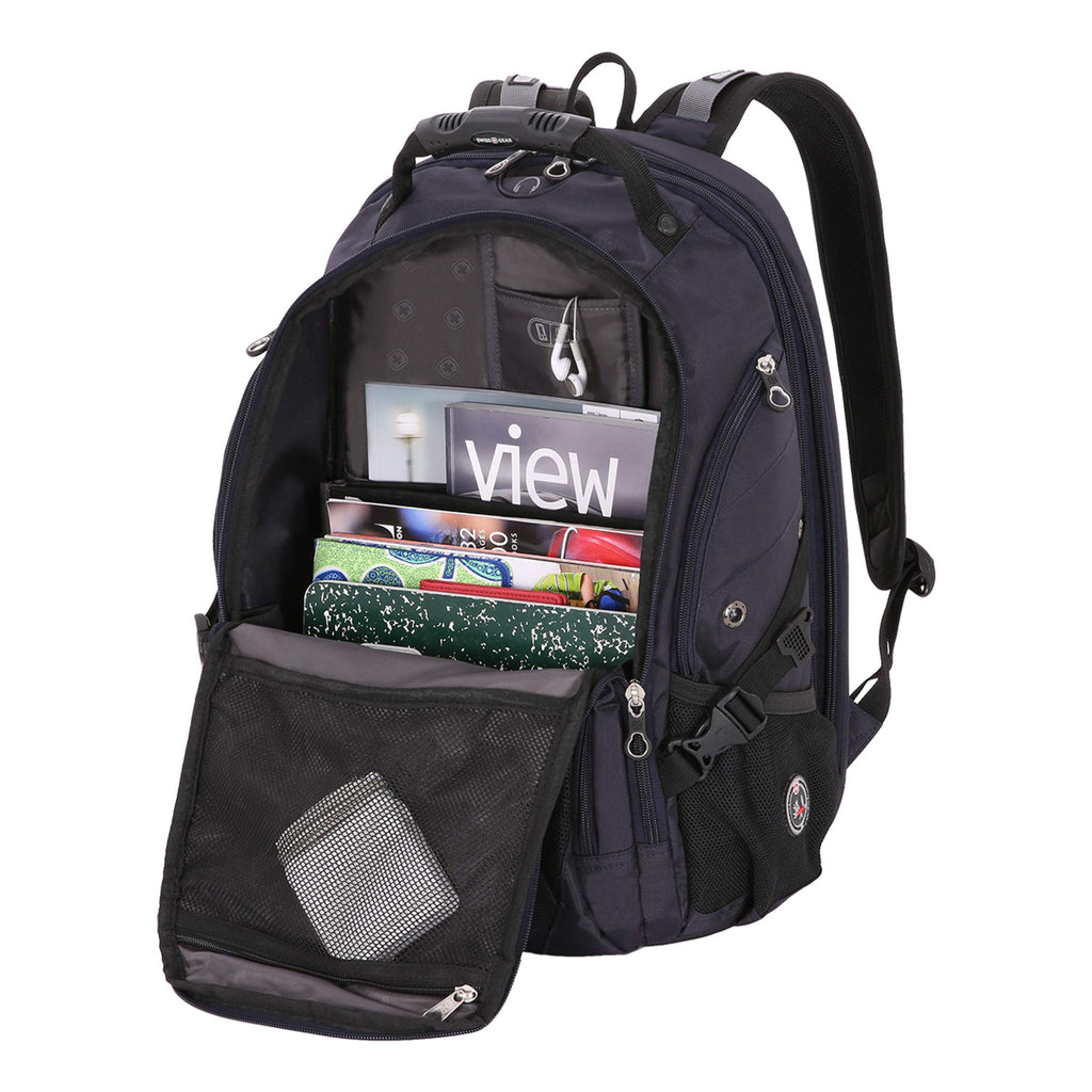 1923 scansmart tsa laptop backpack 19 SwissGear SA1923 Noir Satin TSA Friendly ScanSmart Laptop Backpack - Fits Most 15 Inch Laptops and Tablets