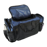 Dalix 20 Inch Sports Duffle Bag with Mesh and Valuables Pockets, Navy Blue - backpacks4less.com