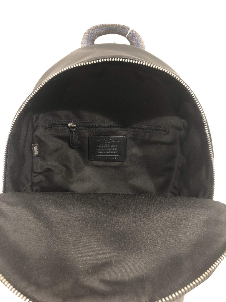 charlie backpack in pebble leather Coach F30550 Medium Charlie Backpack (SV/Black Multi)– backpacks4less.com
