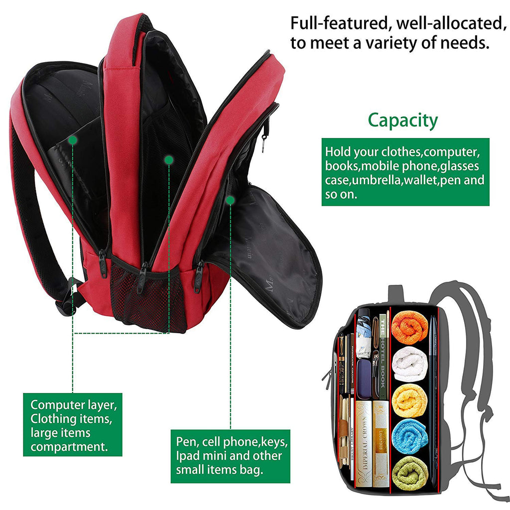 Laptop Backpack for Girls, Womens High School Backpack with USB Port f –