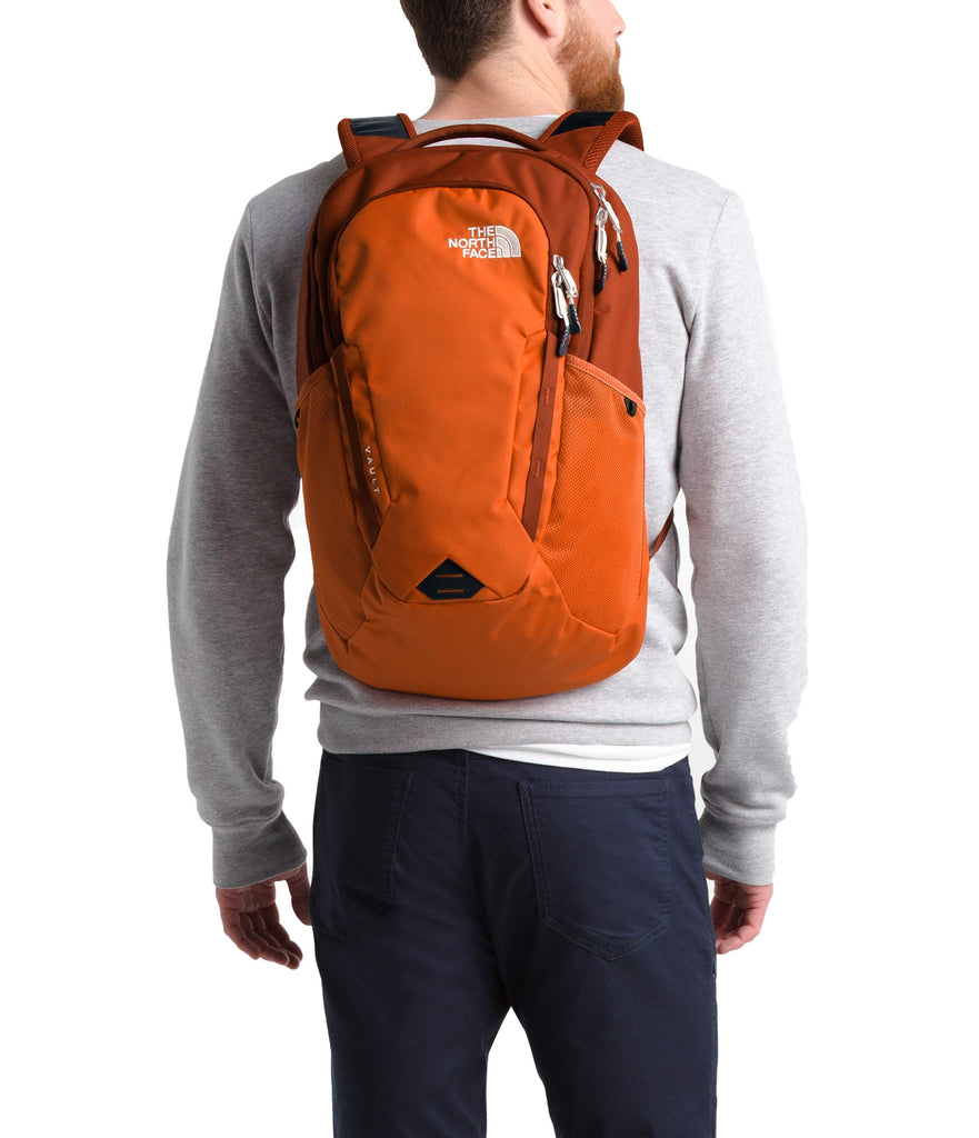 north face backpack orange grey The North Face Vault, Papaya Orange/Picante Red, OS