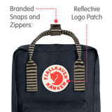 Fjallraven - Kanken-Mini Classic Pack, Heritage and Responsibility Since 1960, Black-Striped,One Size - backpacks4less.com