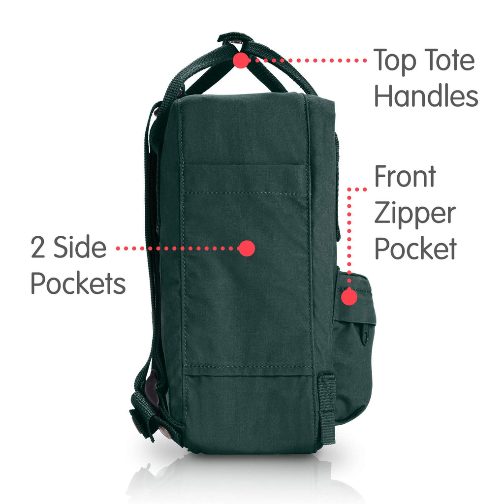 Fjallraven - Kanken Mini Classic Backpack for Everyday, Forest Green - backpacks4less.com