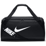 NIKE Brasilia Training Duffel Bag, Black/Black/White, Medium - backpacks4less.com