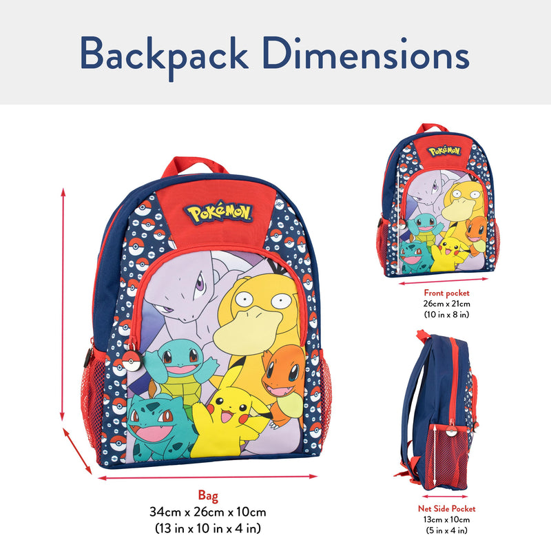 Pokemon Kids Backpack, One Size, Multicolored