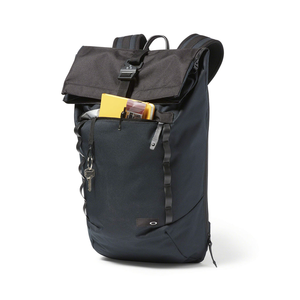 Oakley Mens Voyage 23L Roll Top Backpack One Size Blackout backpacks4less