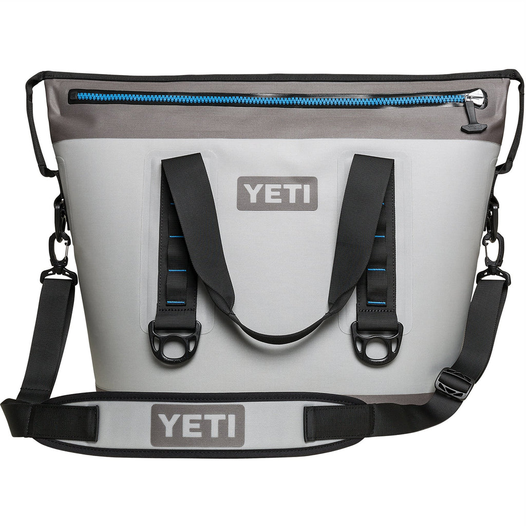 YETI Hopper Two 30 Portable Cooler, Fog Gray / Tahoe Blue