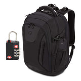 SwissGear 5358 USB ScanSmart Laptop Backpack. Abrasion-Resistant & Travel-Friendly Laptop Backpack (Black/Black Stealth) - backpacks4less.com