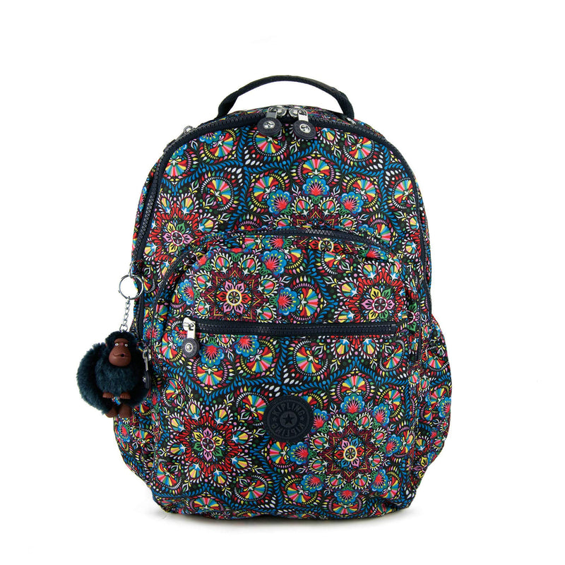 Kipling Seoul Go Large Printed Laptop 15" Backpack Sunshine Burst - backpacks4less.com