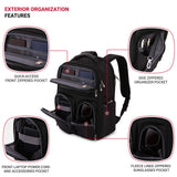 SWISSGEAR Large ScanSmart Utra-Premium 15-inch Laptop Backpack | TSA-Friendly Carry-on | Travel, Work, School | Men's and Women's - Black - backpacks4less.com