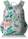 Vera Bradley Signature Cotton Campus Backpack, Mint Flowers - backpacks4less.com