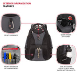 SwissGear Travel Gear 1900 Scansmart TSA Laptop Backpack - Gray - backpacks4less.com