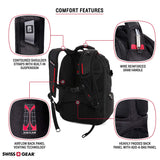 SWISSGEAR 5358 USB Charging SCANSMART ULTIMATE Organization LAPTOP PROTECTION BACKPACK - BLACK/RED - backpacks4less.com