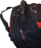 SwissGear® Maxxum Double Zipper Backpack With 16" Laptop Pocket, Black/Red - backpacks4less.com