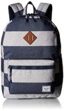 Herschel Kids' Heritage Youth XL Children's Backpack, Border Stripe/Tan Synthetic Leather, One Size - backpacks4less.com