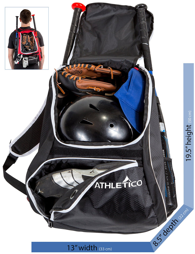 Youth Baseball and Softball Bag - Backpack - Batting Bag - T-Ball