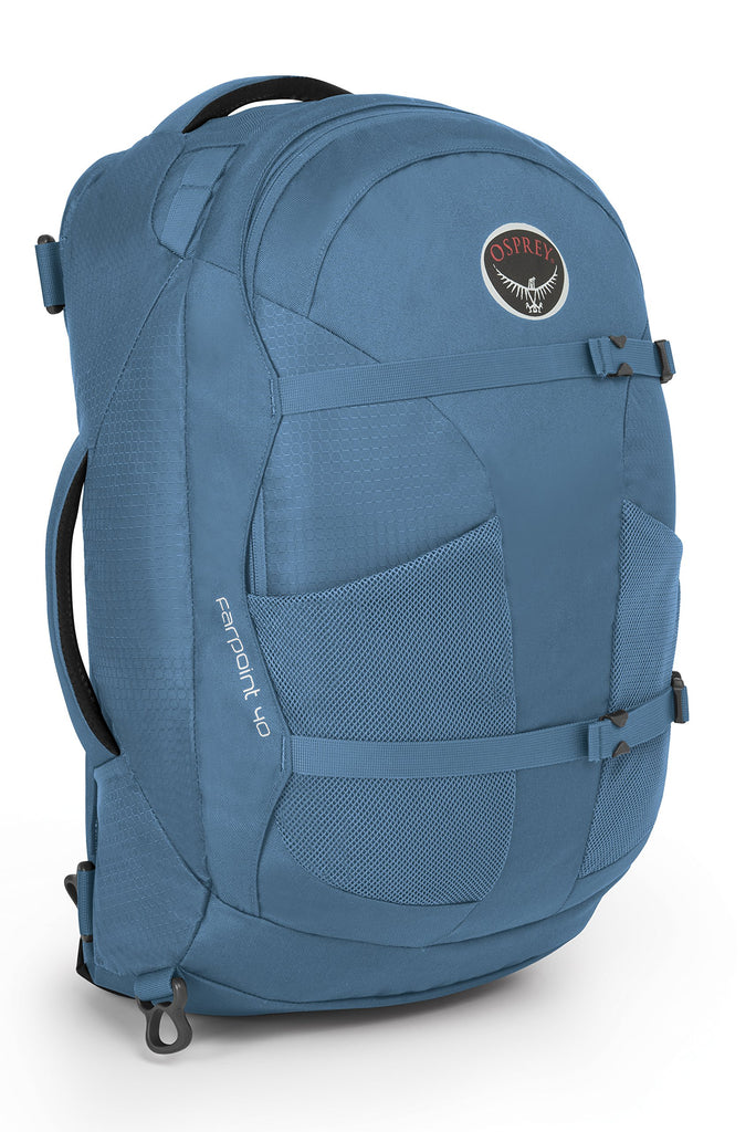 Osprey Packs Farpoint 40 Travel Backpack, Caribbean Blue, Small/Medium - backpacks4less.com