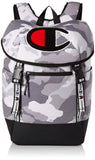 Champion Men's Top Load Backpack, Medium grey camo, One Size