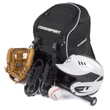 Baseball Bag Softball Backpack - DashSport Bat Bag | T-Ball Equipment and Softball Bag | Bat Pack (Black) - backpacks4less.com