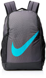 NIKE Youth Brasilia Backpack - Fall'19, Thunder Grey/Black/Teal Nebula, Misc - backpacks4less.com