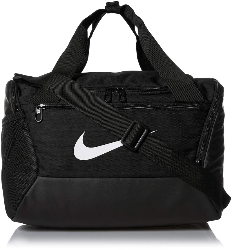 NIKE Brasilia X-Small Duffel - 9.0, Black/Black/White, Misc - backpacks4less.com