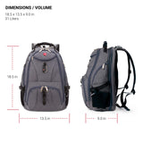 SwissGear 1900 Scansmart TSA Laptop Backpack - Grey Heather - backpacks4less.com