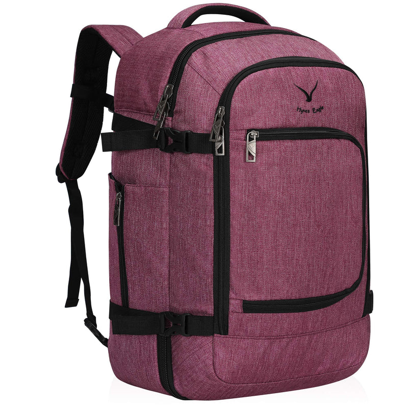 Hynes Eagle Travel Backpack 40L Flight Approved Carry on Backpack, Red Violet 2018 - backpacks4less.com