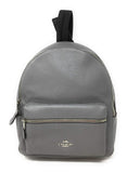 Coach Pebbled Leather Medium Charlie Backpack Tote (Grey)
