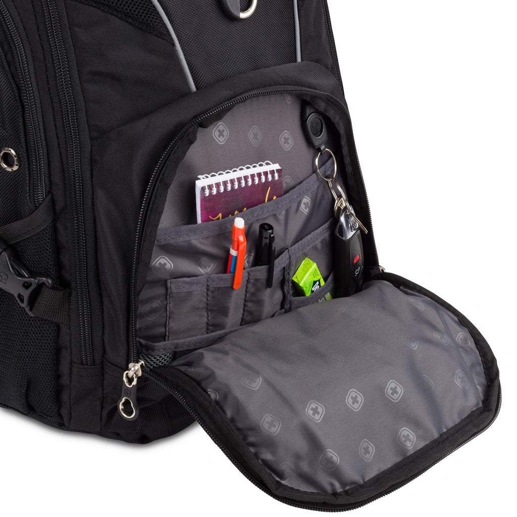 Swiss Gear SA1923 Black TSA Friendly ScanSmart Laptop Backpack - Fits Most 15 Inch Laptops and Tablets - backpacks4less.com