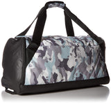NIKE Brasilia Medium Duffle - All Over Print, White/Black/Black, Misc - backpacks4less.com