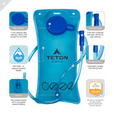 TETON Sports Oasis 1100 Hydration Pack | Free 2-Liter Hydration Bladder | Backpack design great for Hiking, Running, Cycling, and Climbing | Orange - backpacks4less.com