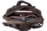 Ruzioon Vintage Buffalo Leather Backpack Multi Pockets Travel Bag for Men/Women - backpacks4less.com