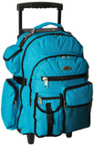 Everest Deluxe Wheeled Backpack, Turquoise, One Size - backpacks4less.com