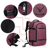 Hynes Eagle Travel Backpack 40L Flight Approved Carry on Backpack, Red Violet 2018 - backpacks4less.com
