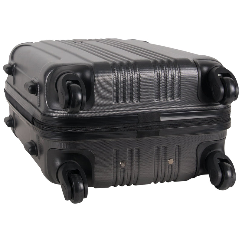 Kenneth Cole Reaction Out Of Bounds 20-Inch Carry-On Lightweight Durable Hardshell 4-Wheel Spinner Cabin Size Luggage, Charcoal - backpacks4less.com