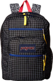 JanSport Unisex Big Student Black Grid One Size