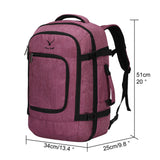 Hynes Eagle Travel Backpack 40L Flight Approved Carry on Backpack, Red Violet with Red Violet 3PCS Packing Cubes 2018 - backpacks4less.com