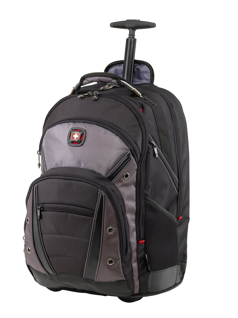 Wenger Luggage Synergy Wheeled 16" Laptop Backpack Bag, Black/Grey, One Size - backpacks4less.com