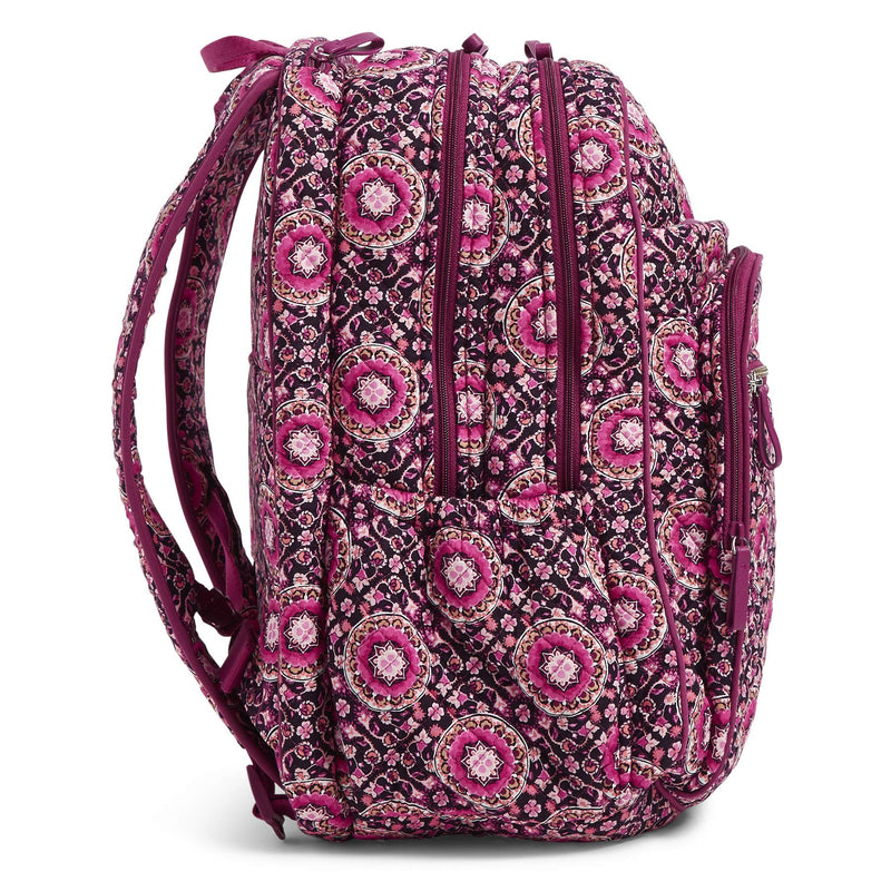 Vera Bradley Signature Cotton XL Campus, Raspberry Medallion - backpacks4less.com