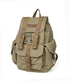 Gootium 21101AMG-S Specially High Density Thick Canvas Backpack Rucksack, Army Green Size Small - backpacks4less.com