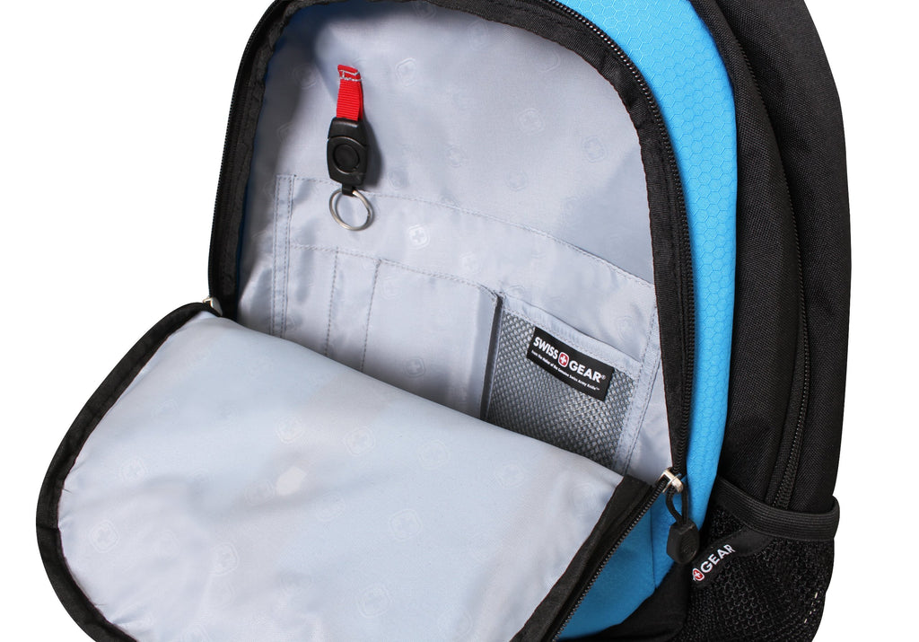 Swiss Gear SA3077 Black with Blue Lightweight Laptop Backpack