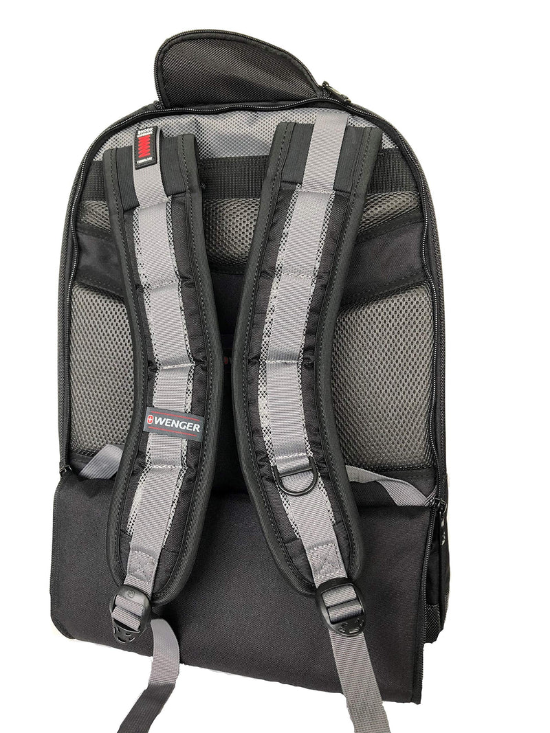Wenger Luggage Synergy Wheeled 16" Laptop Backpack Bag, Black/Grey, One Size - backpacks4less.com