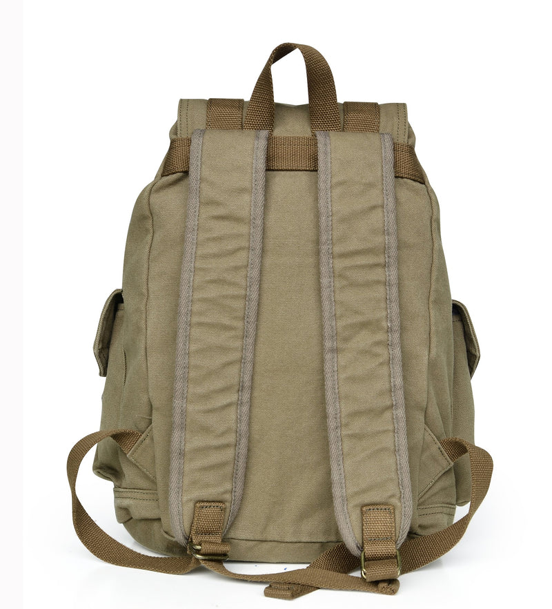 Gootium 21101AMG-S Specially High Density Thick Canvas Backpack Rucksack, Army Green Size Small - backpacks4less.com