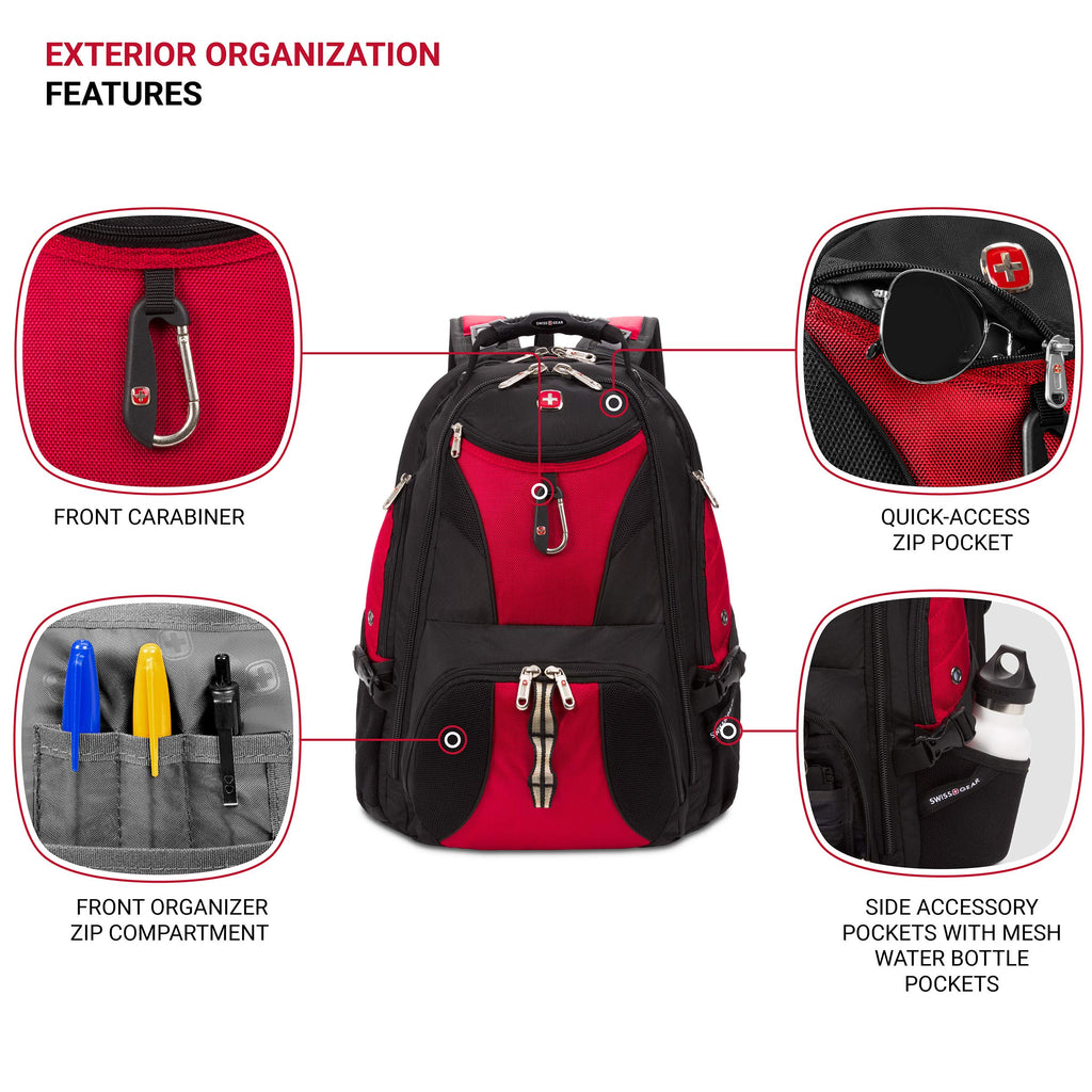 1900 scansmart tsa laptop backpack 19 swiss gear SwissGear 1900 Scansmart TSA Friendly Laptop Backpack- Red/Black
