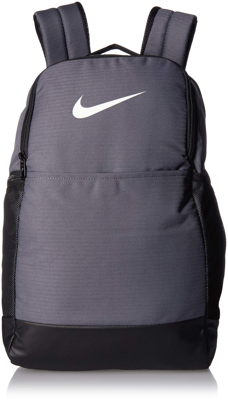 Nike Brasilia Medium Training Backpack, Nike Backpack for Women and Men with Secure Storage & Water Resistant Coating, Flint Grey/Black/White - backpacks4less.com