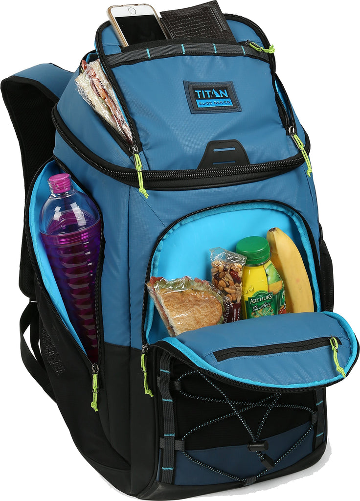Arctic Zone Titan Guide Series 30 Can Backpack Cooler, Blue - backpacks4less.com